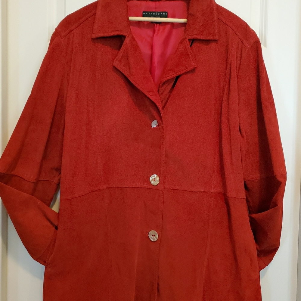 David Dart Vintage Reddish/Orange Suede Jacket